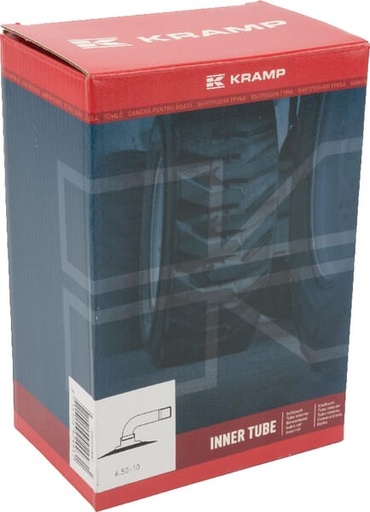 [65010TR87] Chambre à air pour jante de Ø 10", 6.50-10, valve courbée 90° TR87, Kramp