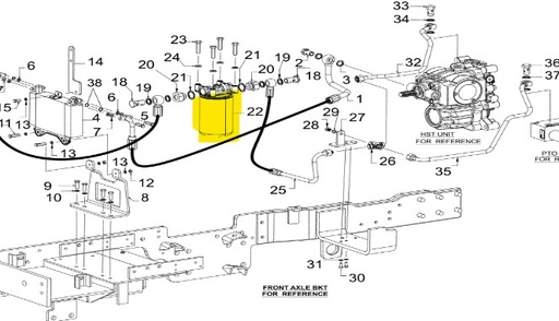 [300123471AFG] Filtre Hydraulique HST Solis 26 Hydrostatique, 300123472A, 300123471AFG, FILTRE SOLIS 26HST