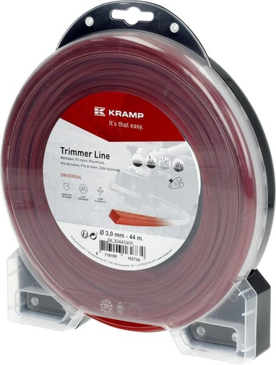 [NL3044SKR] Fil de coupe Ø 3mm 44m carré rouge Kramp