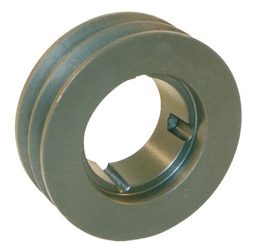 [180B2TL] Poulie pour courroie trapézoïdale 2 rainures B ou SPB diamètre 187 mm pour douille taperlock 2517 Kramp
