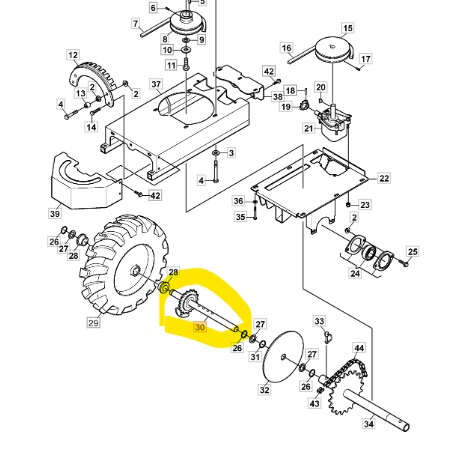[1126-8080-01] Arbre de transmission droit Stiga NT60, 1126-8080-01, 1126808001