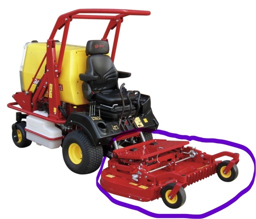 [GIANNI FERRARI 98..0014] PLATEAU DE COUPTE FRONTALE RCA 110CM AVEC EJECTION ARRIERE GIANNI FERRARI, 98..0014