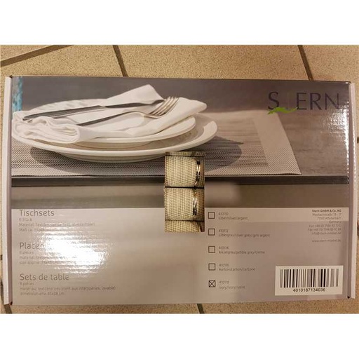 [STERN-410118] Sets de table 6 pièces ivoire 33x48 cm , 410118