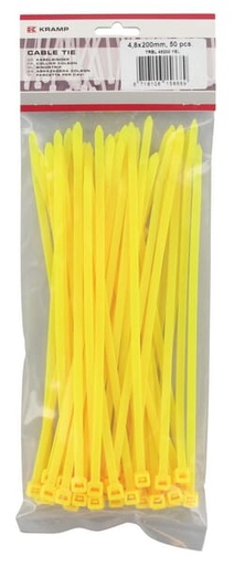 [TRBL48200YEL] 50 serre-câbles 4,8x200mm jaune,50pcs