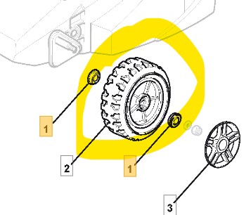 [381007390/2] roue castel garden 534tr 210mm sur roulement (roulement 122122206/0 non inclus )