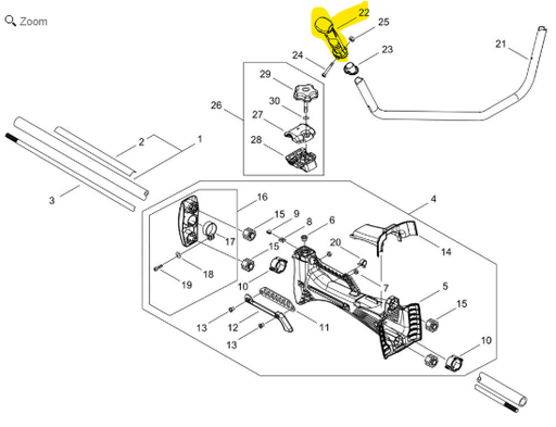 [C403-000810] Poignée shindaiwa, ECC403000810
