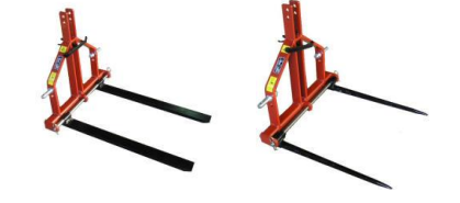 [FP-1] Combi 3 points Fourches a palettes 90cm + 2 Pics a balles, FP-1, FP1