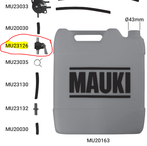 [MU23126] Robinet métallique sortie carburant MAUKI, MU23126, MAU MU23126