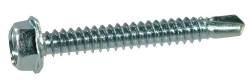 [7504K4825P200] Vis auto-perforante 4,8x25mm, tête hexagonale à bride 8mm, DIN 7504 Kramp