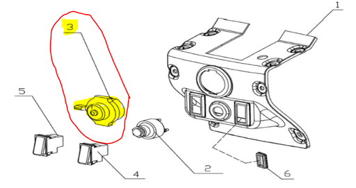 [10055477AA] Commutateur de commande de phare Solis 26, 10055477AA, 10027175AB