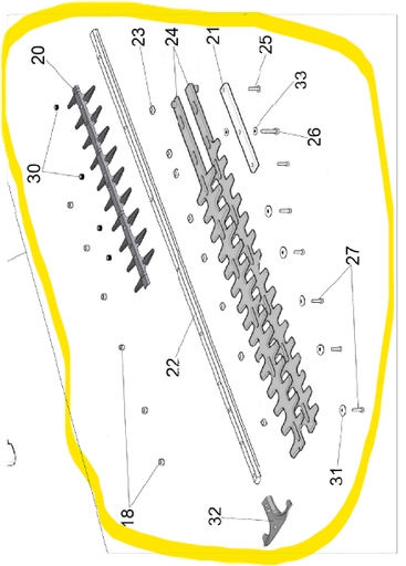 [036693] KIT BLADE TRIMMER 750MM, 36693, AC-036693, 036693