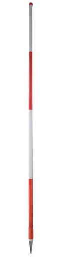 [WB5091] Jalon acier Rouge - Blanc 200cm - 28mm bois revetement plastique,  8712129609058