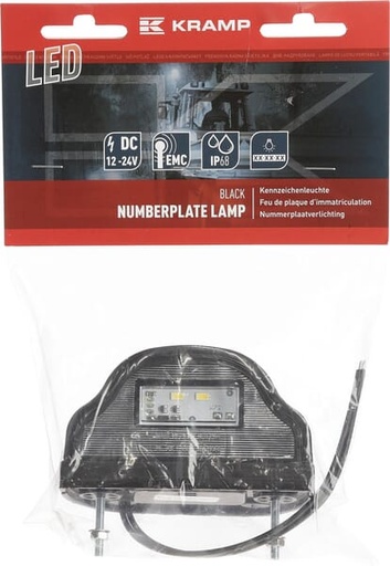 [LA41002] Éclairage de plaque d'immatriculation  LED, 12-24V, 101x58.5x59.6mm, Kramp
