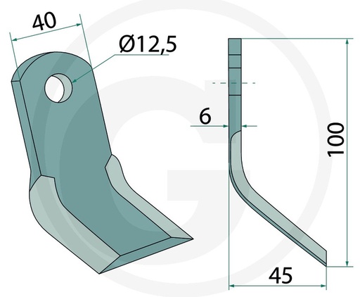 [EF.100.00.102] Couteau de fléaux geo120 energreen, EF.100.00.102, EF10000102, E00901324500, 18063-ENR-02, 18063ENR02
