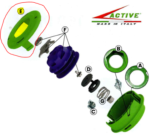 [AC25506] Couvercle de tête Active Rapido 130, AC25506, AC-25506, 25506, 025506