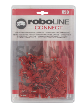 [F92401706/50] Kit de 50 raccords Rouges pour câble jusqu'à 4mm - 0.5mm à 1mm, RACCORD ROBOT, F92401706/50, RACCORD ROUGE