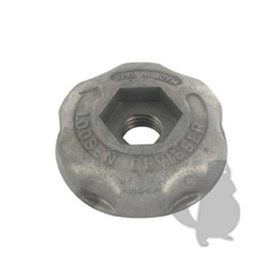 [160-2922] Écrou métal pas à droite de rechange pour nos têtes fils nylon à bouton métal TECOMEC, 1602922, 160-2922