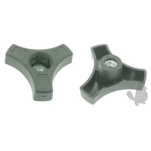 [640-6859] Écrou à ailettes adaptable pour vis de mancheron diam : 6mm., 6406859, 640-6859