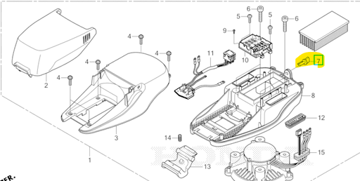 [36012-VAA-E11] Clé tondeuse Honda HRG466XB, 36012-VAA-E11, 36012VAAE11