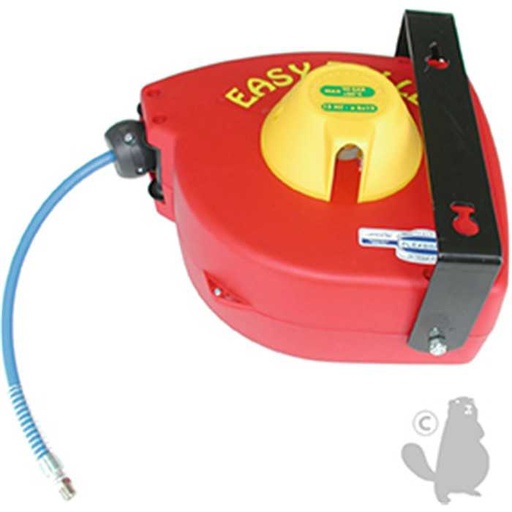 [920-6634] Dérouleur / enrouleur pour tuyau pneumatique. Fixation murale articulée Longueur tuyau:15m section, 9206634, 920-6634