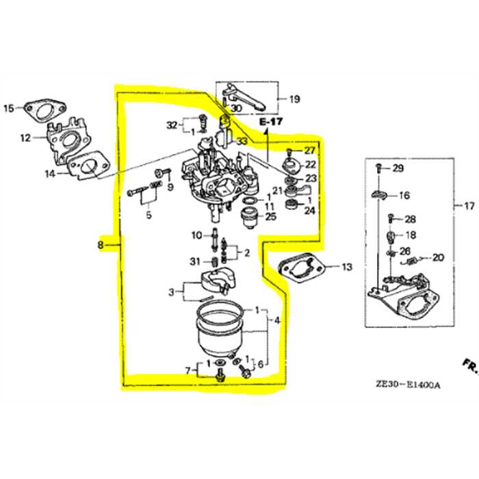 [16100-ZE3-814] Ensemble carburateur HONDA GX340
