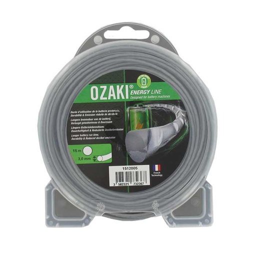 [151-2005] Coque fil nylon ondulé rond OZAKI ENERGY LINE. Breveté pour optimisation autonomie des équipements, 1512005, 151-2005