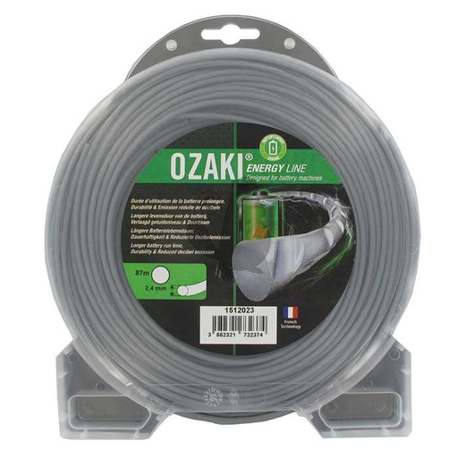 [151-2023] Coque fil nylon ondulé rond OZAKI ENERGY LINE. Breveté pour optimisation autonomie des équipements, 1512023, 151-2023