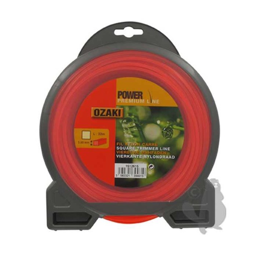 [151-2615] Coque fil nylon carré OZAKI PREMIUM - Longueur: 22m diam : 3 00mm, 1512615, 151-2615