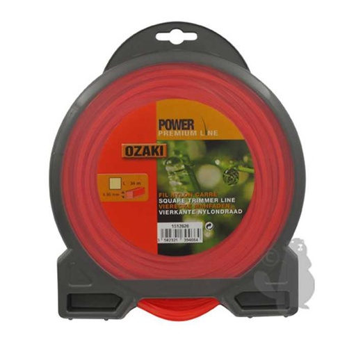 [151-2626] Coque fil nylon carré OZAKI PREMIUM - Longueur: 36m diam : 3 30mm, 1512626, 151-2626