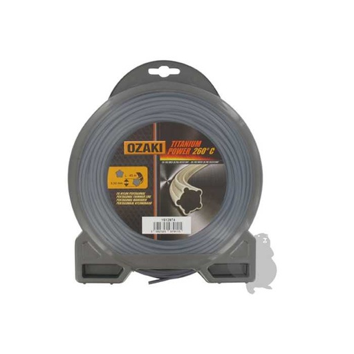 [151-2974] Coque fil OZAKI TITANIUM POWER 3 5mm X 45m Profil pentagonal co-polymère haute résistance., 1512974, 151-2974
