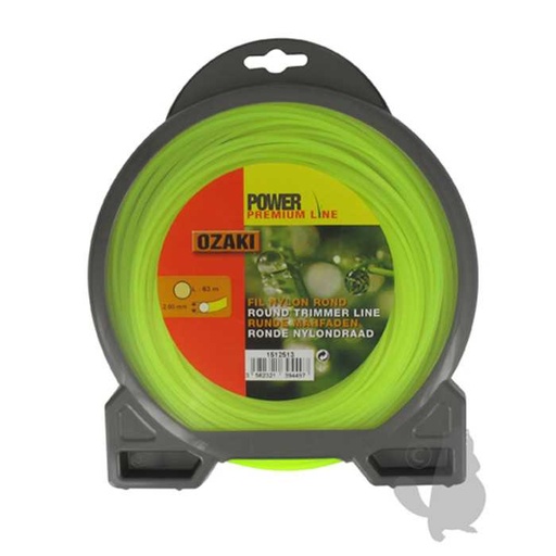 [151-2513] Coque fil nylon rond OZAKI PREMIUM - Longueur: 63m diam : 2 00mm, 1512513, 151-2513