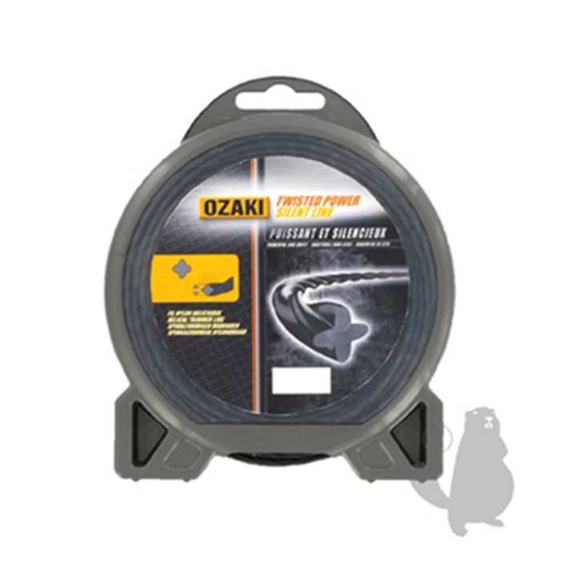 [151-2716] Fil nylon hélicoïdal OZAKI TWISTED POWER SILENT LINE diam : 3 3mm L: 23m., 1512716, 151-2716
