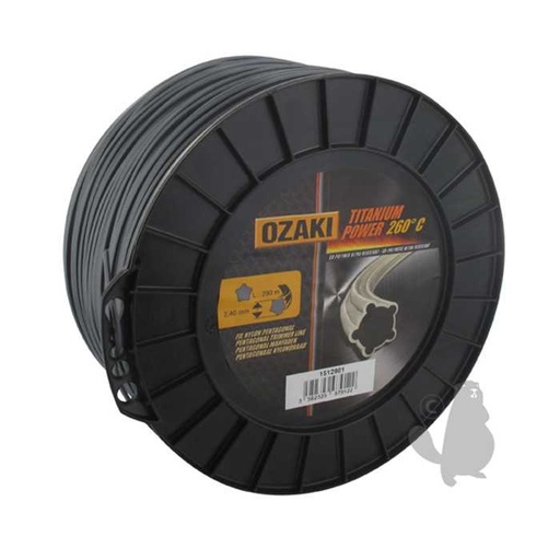 [151-2981] Bobine fil OZAKI TITANIUM POWER 2 4mm X 290m Profil pentagonal co-polymère haute résistance., 1512981, 151-2981