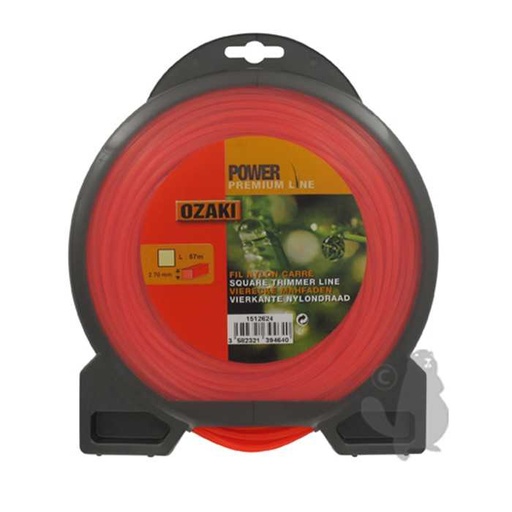 [151-2624] Coque fil nylon carré OZAKI PREMIUM - Longueur: 57m diam : 2 70mm, 1512624, 151-2624