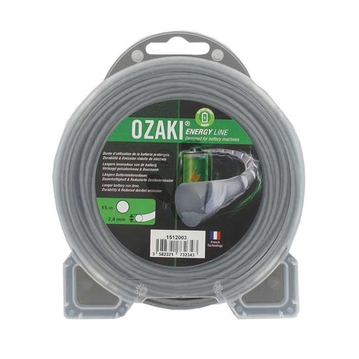 [151-2003] Coque fil nylon ondulé rond OZAKI ENERGY LINE. Breveté pour optimisation autonomie des équipements, 1512003, 151-2003