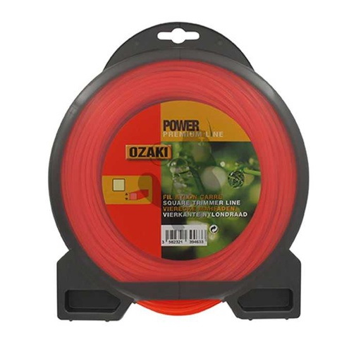 [151-2627] Coque fil nylon carré OZAKI PREMIUM - Longueur: 19m diam : 4 50mm, 1512627, 151-2627