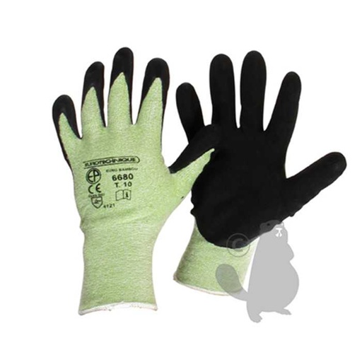 [980-8202] Gants datelier en BAMBOU hypoallergénique NYLON et SPANDEX avec paume enduite en NITRILE pour une b, 9808202, 980-8202