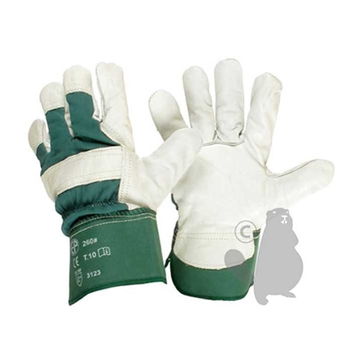 [980-8200] Paire de gants dockers fleur de vachette de taille 10/L. Normes CE EN420 et EN388 - 3123, 9808200, 980-8200