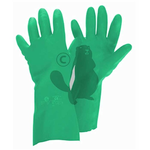 [980-8209] Gants de protection nitrile en acrylonitrile vert intérieur en coton floqué pour lutilisation de p, 9808209, 980-8209