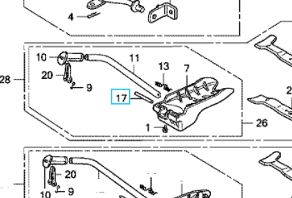 [80356-VK1-003] AXE plug mulching 102cm, 80356-VK1-003, 80356VK1003, CG25510074H0, 1255100740, 125510074/0,  8008984387201