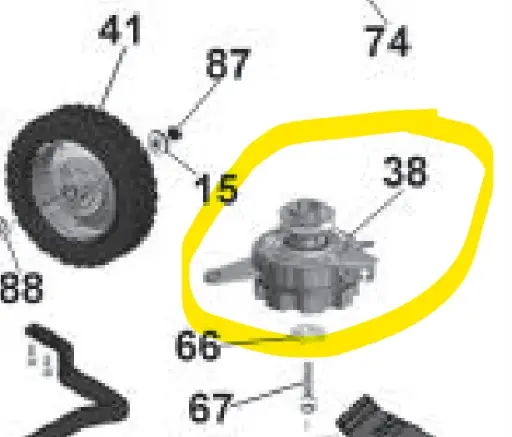 [AC-51156] Embrayage de lame tondeuse pro active 5450svh bbc ( noram ) 1, 51156, AC51156, 104118, 