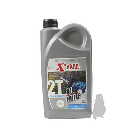 [810-2324] Huile 2 temps 100% synthèse XOIL API TC - JASO FC FD en bidon de 2 litres Emballé par 12. Avec bou, 8102324, 810-2324