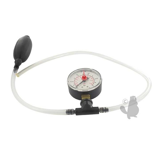 [920-6910] Poire de contrôle détanchéité avec manomètre pour vérification des carburateurs à membranes et des c, 9206910, 920-6910