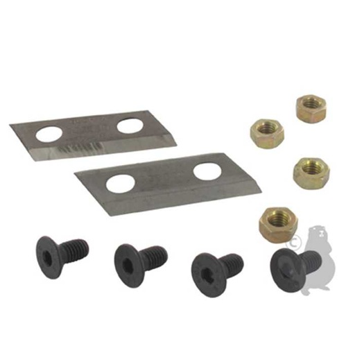 [7267550000] Jeu de 2 Couteaux pour broyeur GLORIA - L: 72mm l+C1034: 30mm entraxe: 35mm diam : 11mm. Remplace, 1304218, 130-4218