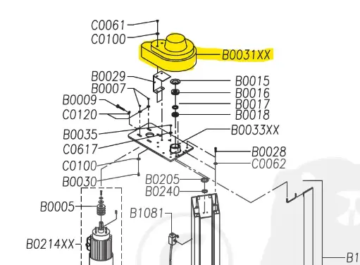 [9209601-B0031XX] CARTER COURROIE POUR PONT ATELIER LIBRAMONT MONOLIFT 1200, 9209601B0031XX, 920-960-B0031XX