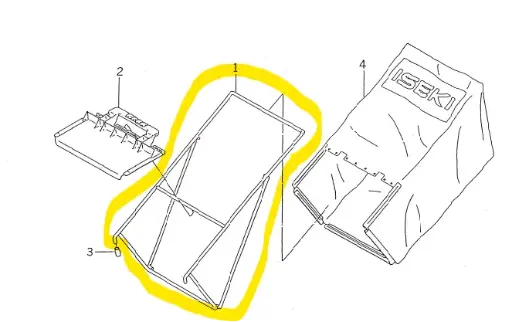 [2500-607-200-00] Armature de bac Iseki SW521 2500-607-200-00, 250060720000
