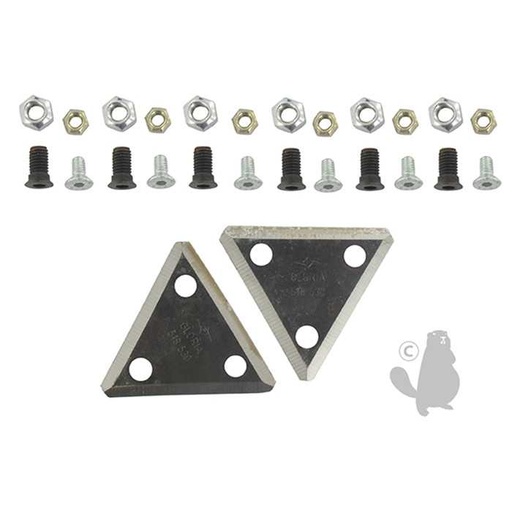 [7113800000] Jeu de 2 Couteaux pour broyeur GLORIA 82AB 12/81 83 80 81 79 79S 300 350 400L 500LS et 600L, 1304214, 130-4214