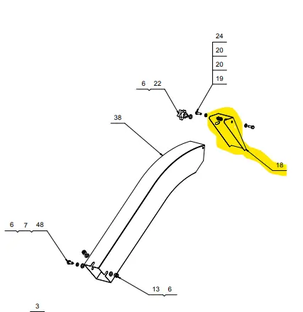 [MZSGTSM030195000] Déflecteur GTM GTS600 MZSGTSM030195000