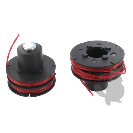 [160-6876] Jeu de 2 bobine fil nylon pour AL-KO modèles: GTE450 Confort GTE550 Premium - BetQ modèles PGT18A 1, 1606876, 160-6876