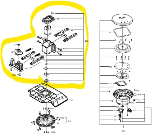 [59003709] Moteur de coupe Kress KR160E à KR174E 59003709